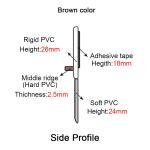 3mm Gaps Brown Door Bottom Seal Strip Water Resistance