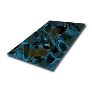 Wholesale Blue Ripple Pvd Metal Decorative Sheet Water Wave Stainless Steel Panel from china suppliers