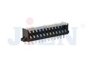 China PBT Brass PCB Terminal Block 50U NI 300V 10A 14AWG Straight 6P To 48P on sale