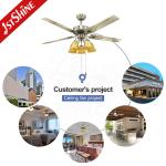 110V Metal Blade Ceiling Fan With Light 52 Inch And AC Motor