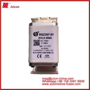 Wholesale RSZ307-01 EVLH 500A 750VDC FUSE 50KA Square Ceramic Automotive Chargers Electric Vehicle Devices And Equipment Small Size Low Melting I²t Value High from china suppliers