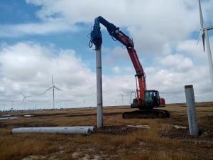 Wholesale 12m Steel Vibratory Hammer Solar Pile Driver For Excavator from china suppliers