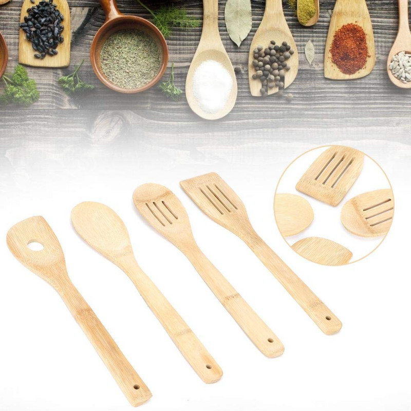 350 Mm Bamboo Shovel Utensils Set Practiced Tool For Kitchen Restaurants Hotel Food Cooking