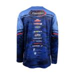 Men's Navy Cotton Long Sleeve Sublimation Fishing Jersey Shirt with Customized