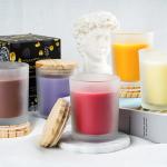 Large Pillar Glass Jar Scented Candle Scented Soy Wax Candles For Meditation