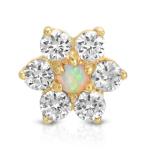 Flower Shape Ear Piercing Jewellery 316 Stainless steel Ear Cartilage Earrings