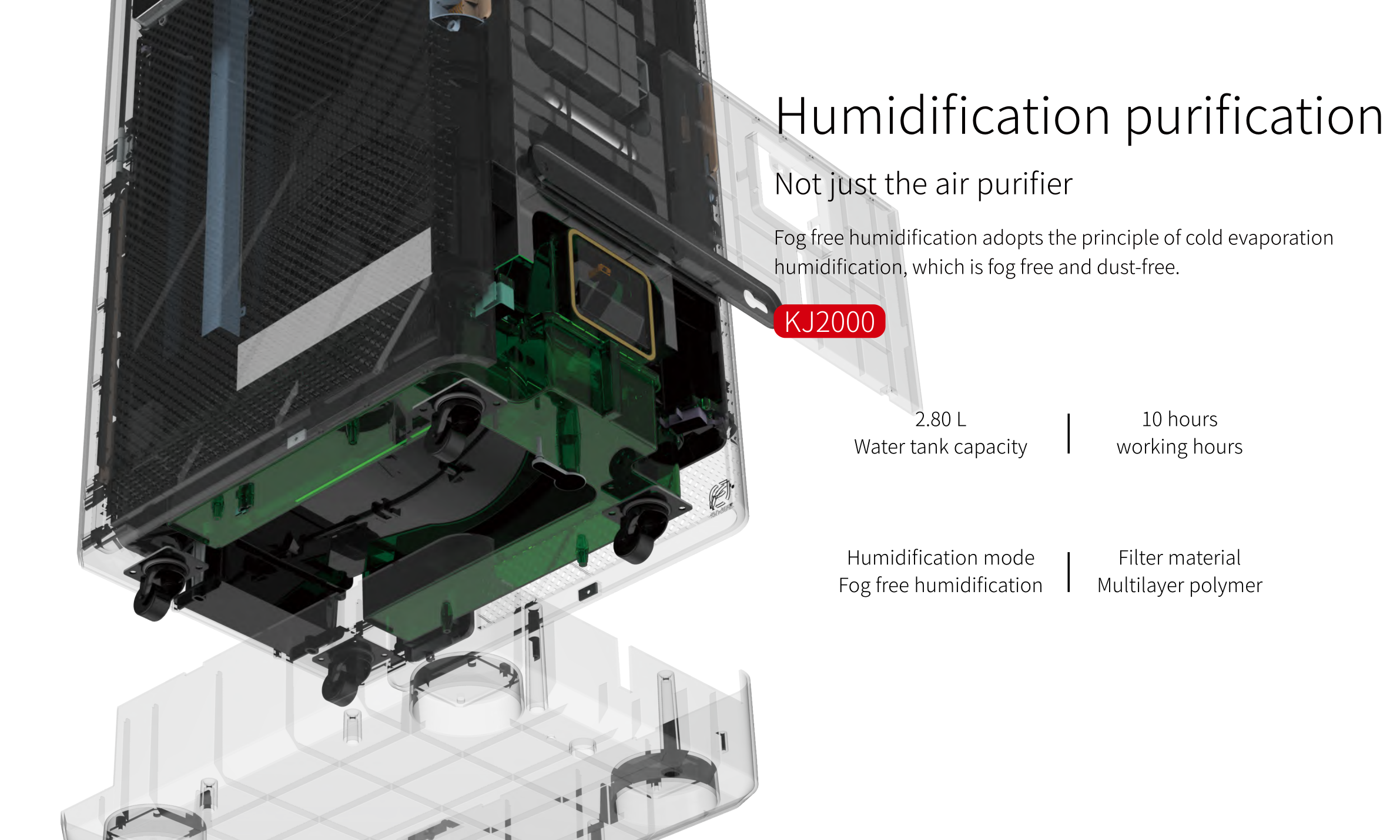 Homefish 2022 New Style Air Purifier Wifi Smart Manufacturer Hepa Home Purifier Humidifier Air Purifier