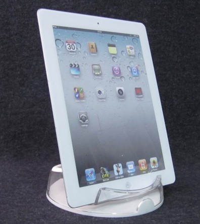 COMER Custom clear acrylic price tag with alarm security displaying systems and