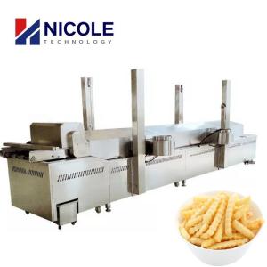 Wholesale Customized Continuous SUS 304 Pellet Frying Line Electric Commercial Potato Chip Fryer from china suppliers