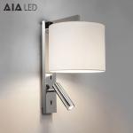 Recessed mounted E27 holder flexible wall light & Interior led bedside wall lamp