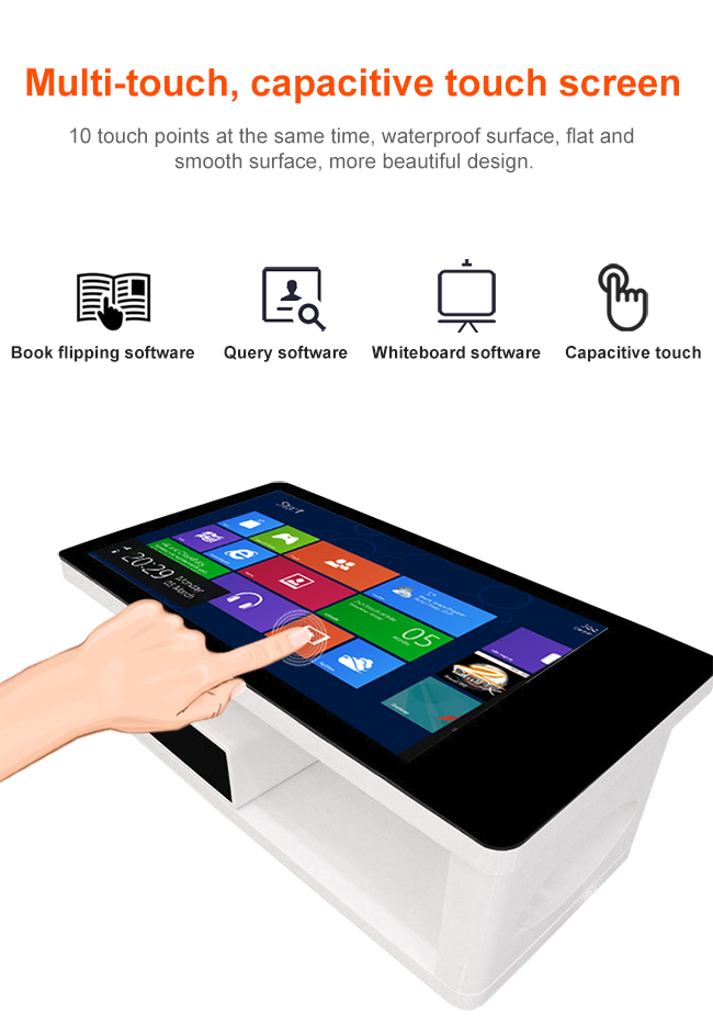 55'' Drawer Style Touch Screen Windows System Waterproof  Activity Table With Capacitive Touch