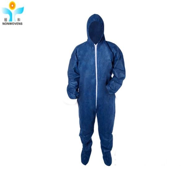 YIHE Breathable Disposable Coveralls , SMS Protective Work Suits Long Sleeve
