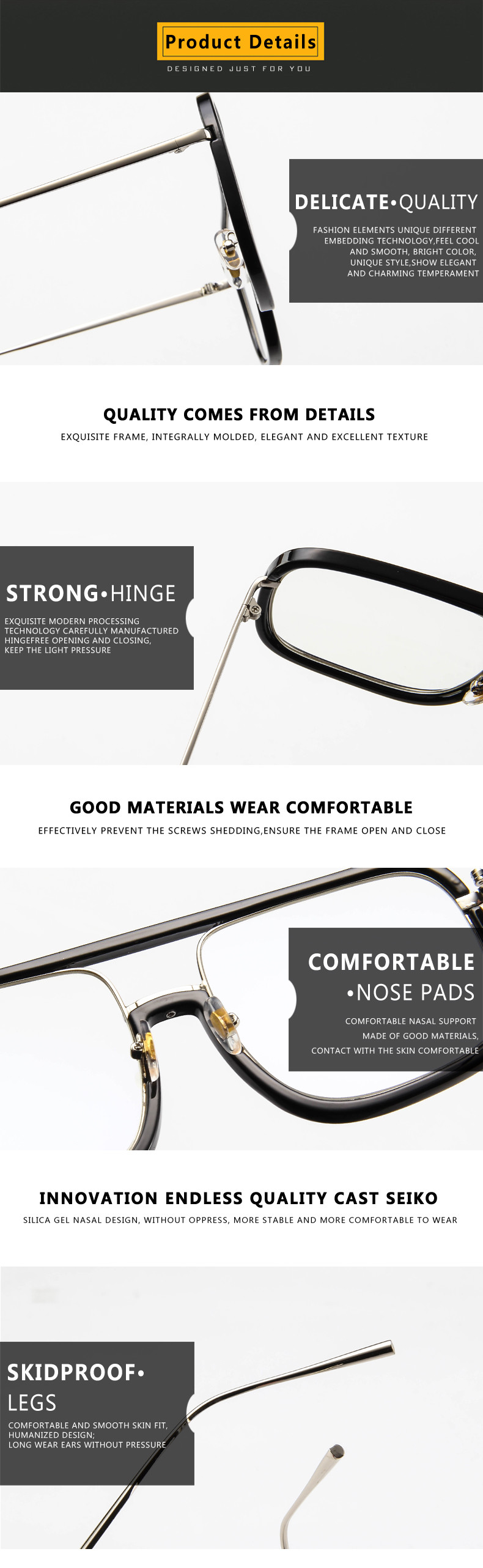 BSCI 135MM Big Square Mens Sunglasses Frame Polarized Promotion Sunglasses