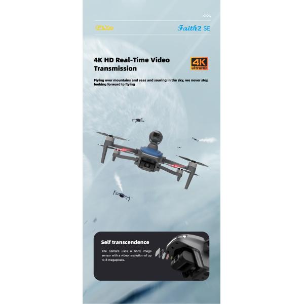 Discover the 2024 C-fly Faith 2 Se Drone 3-axis Gimbal 4k Camera GPS 5g FPV 3km Control Distance 28 Mins Flight Time