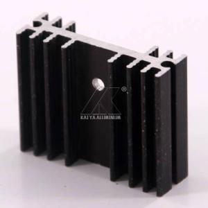 Wholesale Punching Hole CNC Aluminum Profile Heat Sink Deep Black Powder Coating from china suppliers