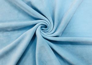 Wholesale 92% Polyester Elastic Micro Velvet Fabric For Home Textile Baby Blue 340GSM from china suppliers