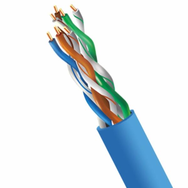 Quality Solid UTP CMP PVC Cat5e Plenum Rated Cable 24AWG High Speed Network Cable 1000FT for sale