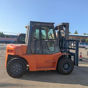 Wholesale FD60 6.0T Diesel Counterbalance Forklift Truck Japanese Engine With Cabin from china suppliers