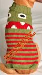 Multicolor wool knit dog coat pet sweater, knit dog coat, wool dog sweat, High