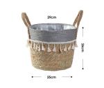 Handicraft Natural Seagrass Storage Basket With Handle ECO Friendly Kids Toy