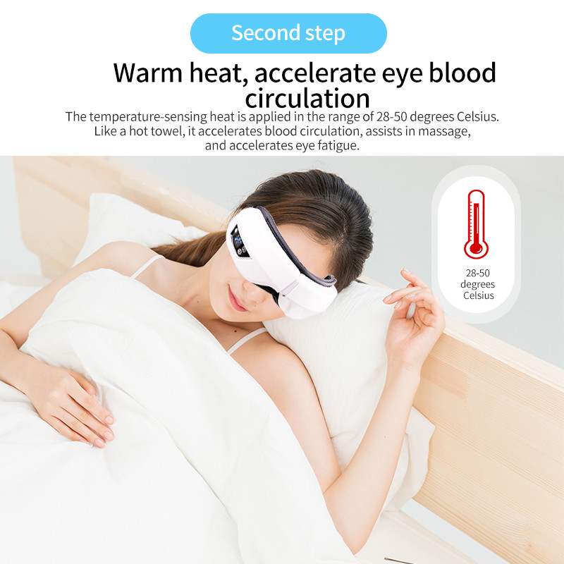 Heat 2022 Upgraded Rechargeable Smart Eye Massager With 3 Modes For Relax And Reduce Eye Strain Dry Eye