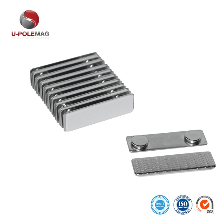 Stainless Steel Magnetic Name Badge with ±1% Tolerance and Long-Lasting Neo Magnet