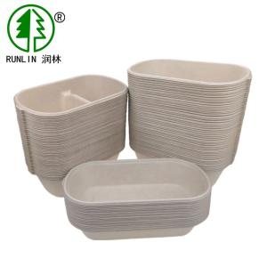 Wholesale 2 Compartments Meat Box Other Compostable Tableware Wheat Fiber Food Containers For Take Away from china suppliers