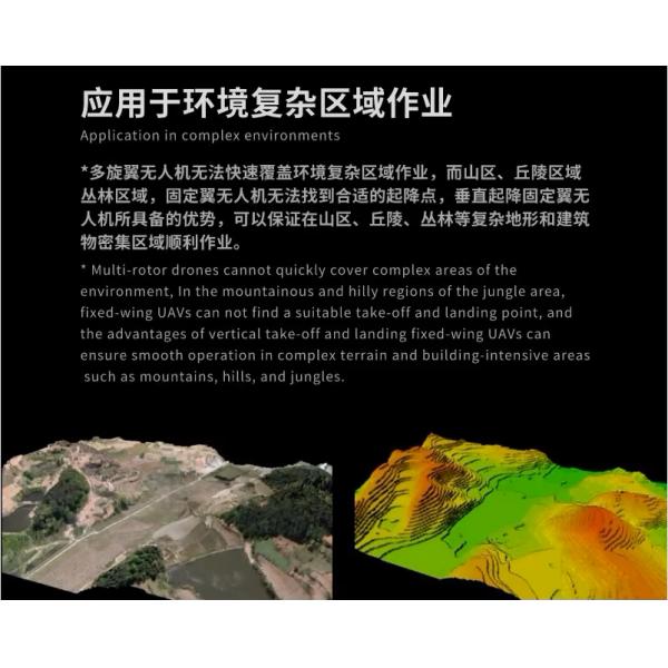 Commercial Heavy Lift Hybrid Long Range VTOL Fixed Wing Drone for Surveying and Inspection