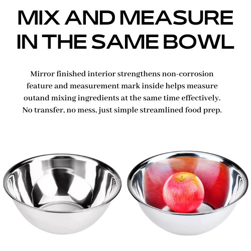 Lightweight Stainless Steel Cookware Sets 0.4L-4L Stainless Steel Salad Bowl