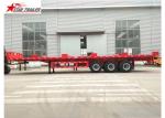 Custom Air Suspension 18 Wheeler Flatbed Trailer For Heavy Duty Cargo