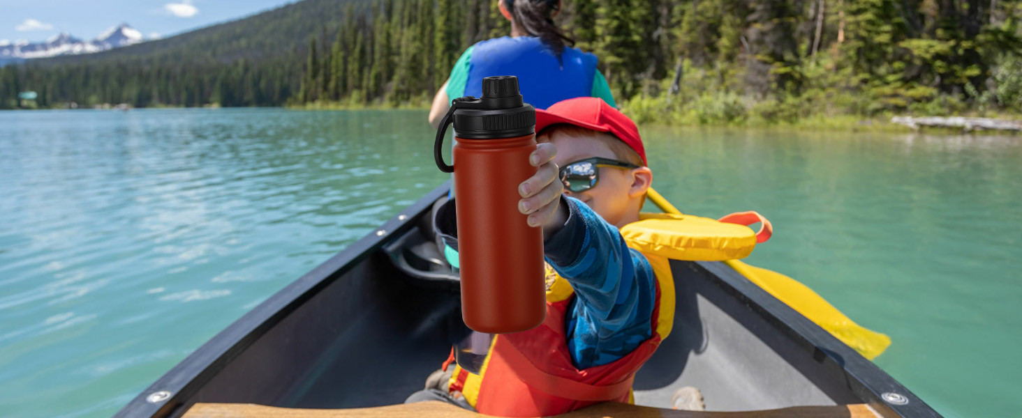 Insulated Water Bottle 12 Oz Double Wall Thermos 700ml Stainless Steel 16-Hour Cold Retention Leakproof Kids Girls Water Bottle For School
