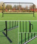 PVC Coated Temporary Crowd Control Barrier Fence 1.2M Black Metal Pedestrian