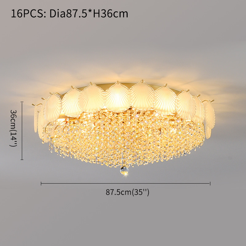 Luxury Creative Ceiling Light Crystal Glass Living Room lotus lamp（WH-CA-71)