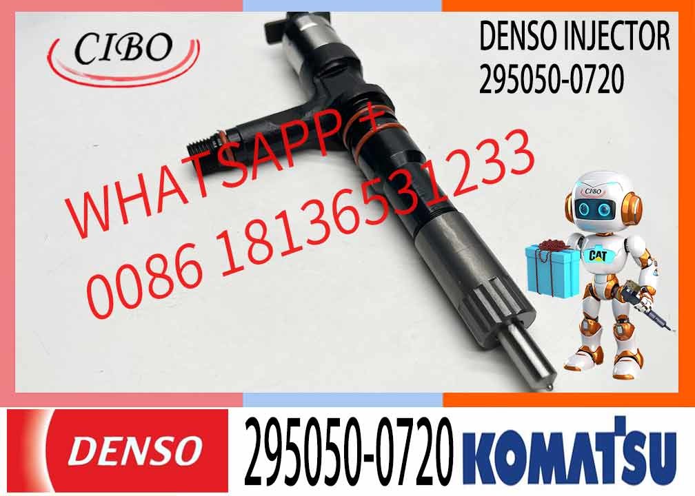DENSO diesel Fuel Injector 295050-0720 6252-11-3100 for Komatsu SAA6D125E-6A/6B/7A Engine