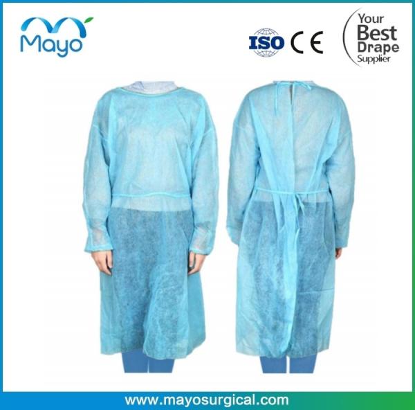 Medical Blue Disposable Isolation Gowns Blue Latex-Free For Hospitals, Medical
