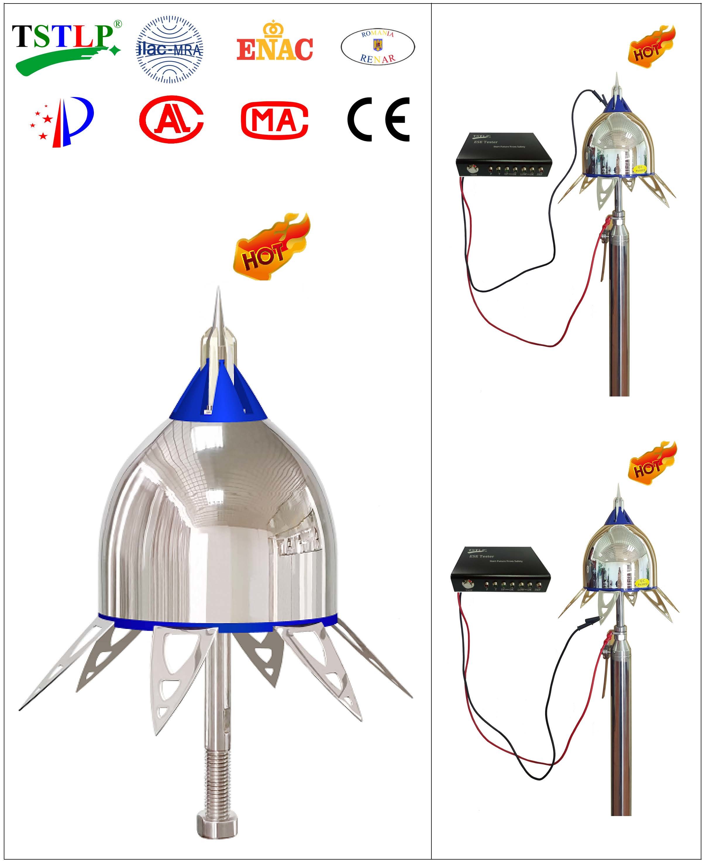 Unique Discharge Lightning Rod Super Stable Performance 3 Independent Working Unit