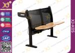 Fireproof Fixed Floor Wooden School Desk And Chair College Classroom Furniture