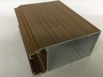 Wood Finish Aluminium Profiles For Windows And Doors Shape Customized
