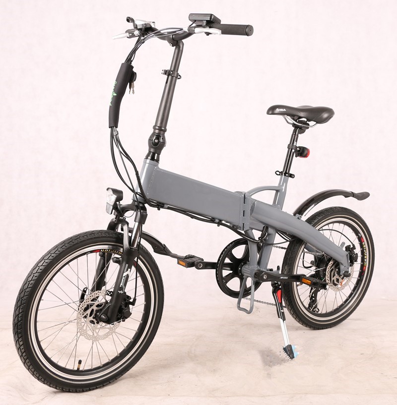 25 - 32KM/h Compact Folding Electric Bike 20 Inch With Front Rear Disc Brake