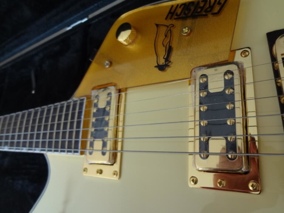 Grets custom guitar Cream color Golden hardwares Gretsch Billy bo signature 6 string electric guitar with Grover tuner