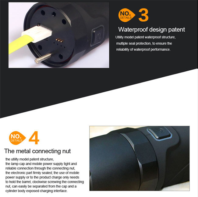 Commercial Small Magnetic Flashlight Torch With Magnetic Base For Hunting Camp Hike