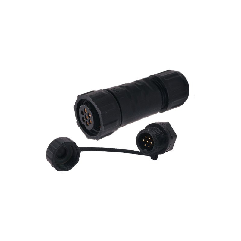 High Power 7pins Assembly Male Panel Mount Connector IP68 Waterproof