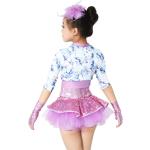 MiDee Tap Jazz Dance Costume Performance Outfits High Waist Jacket Dress for
