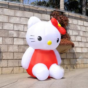 China Lovely Customize Inflatable Hello Kitty For Advertisement , Double Tripple Stitch on sale