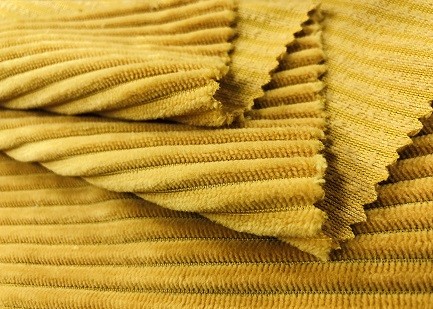 235GSM 100% Polyester Corduroy Fabric / Sofa Ginger Knit Corduroy Fabric