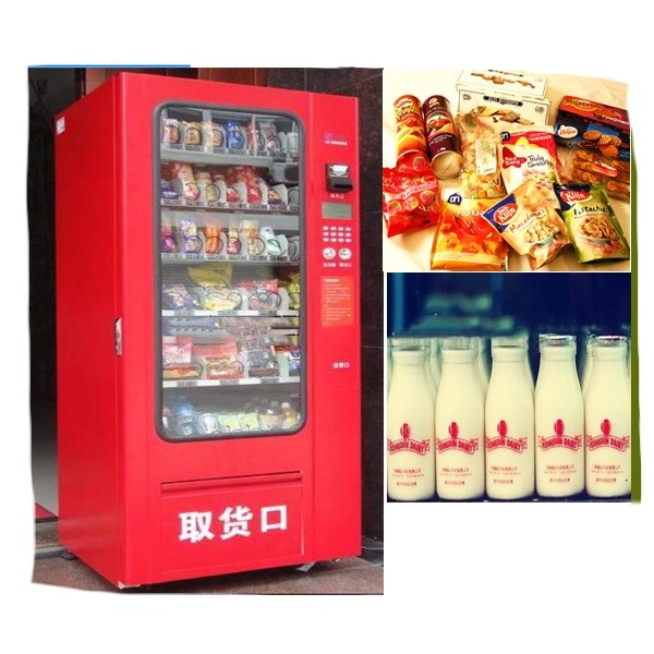 1000w Automatic Fast Food Cup Noodle Coin Vending Machine Hot Sale