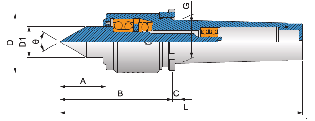 SC-69-A MEDIUM DUTY LIVE CENTER WITH DRAW-OFF NUT
