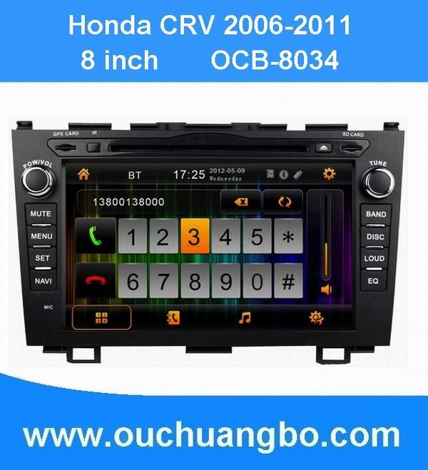 Auto dvd player for Honda CRV 2006-2011 with GPS navigation system Steering wheel control OCB-8034