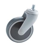 TPR Swivel Medical Caster Wheels Nylon Yoke For Medical Equipment