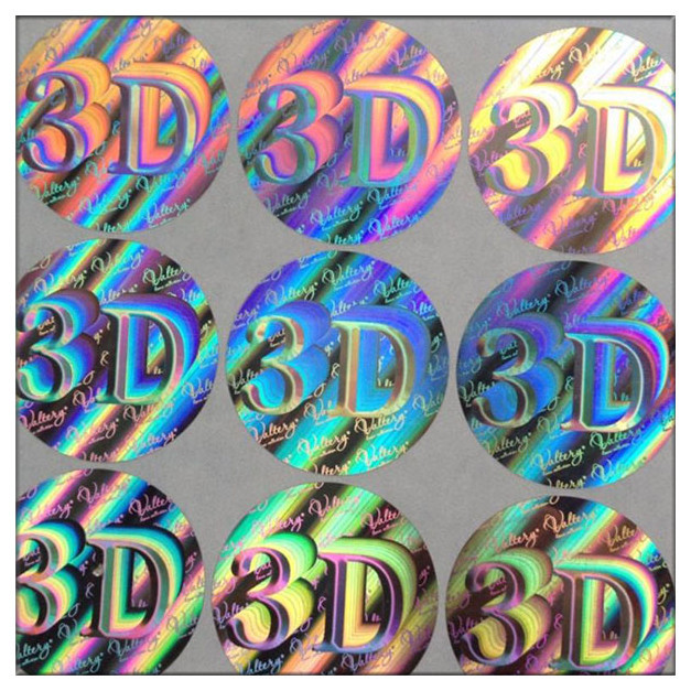 Custom die-cut hologram printer labels 3D security label,Anti-fake 3D hologram label,security custom hologram sticker